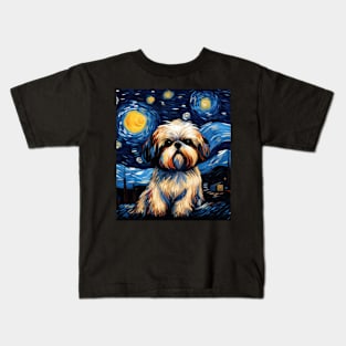 Shih Tzu Night Kids T-Shirt